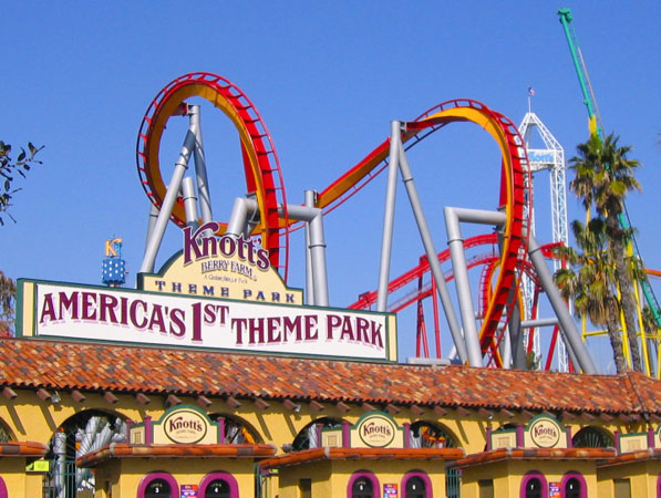 The entrance to Knott's Theme Park